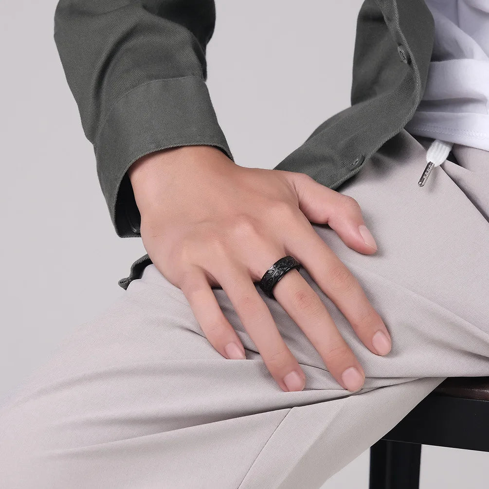 Bague Hyakume Rotative – Yōkai Japonais aux Cent Yeux